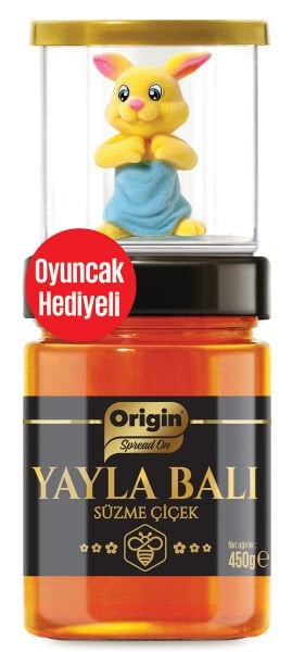 Origin Yayla Süzme Çiçek Balı Oyuncak Hediyeli 450 G