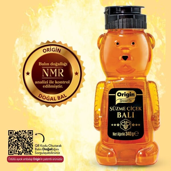 Origin Ayıcık Süzme Çiçek Balı Oyuncak Hediyeli 340 G